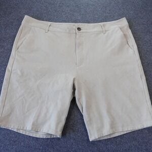 True Classic Mens Khaki Chino Shorts Size 42 Tan Stretch Performance Golf Casual
